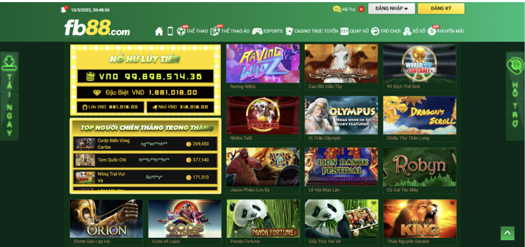 Khám phá sảnh game Club Koi tại FB88