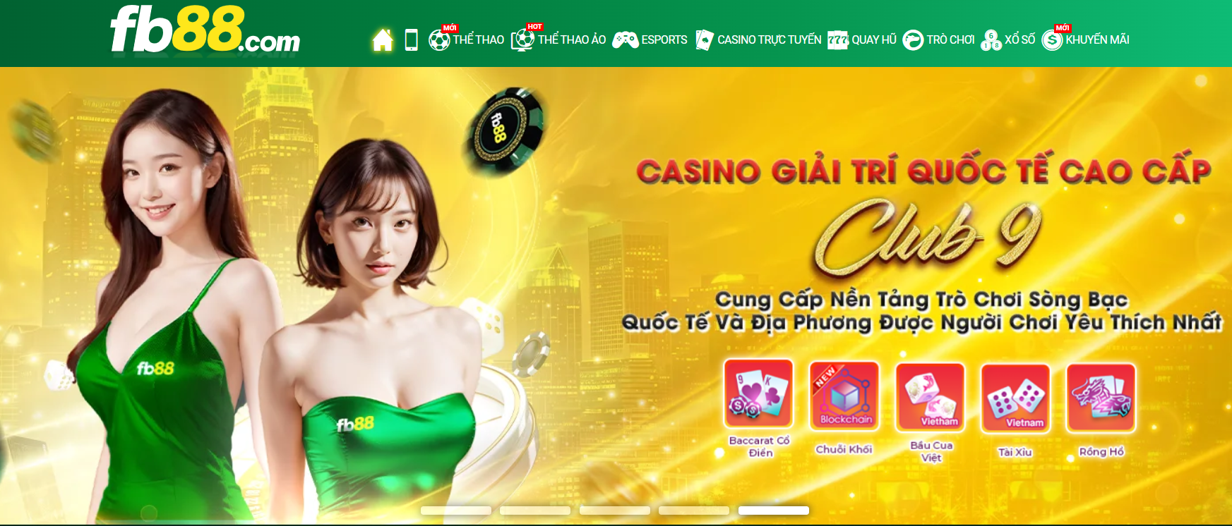 Nhà cái FB88 có nhiều sảnh casino đẳng cấp