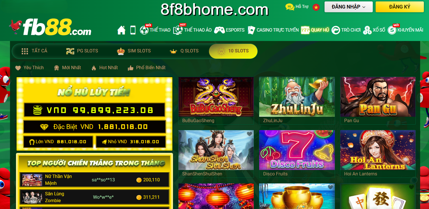 Sảnh cược 10 Slots FB88