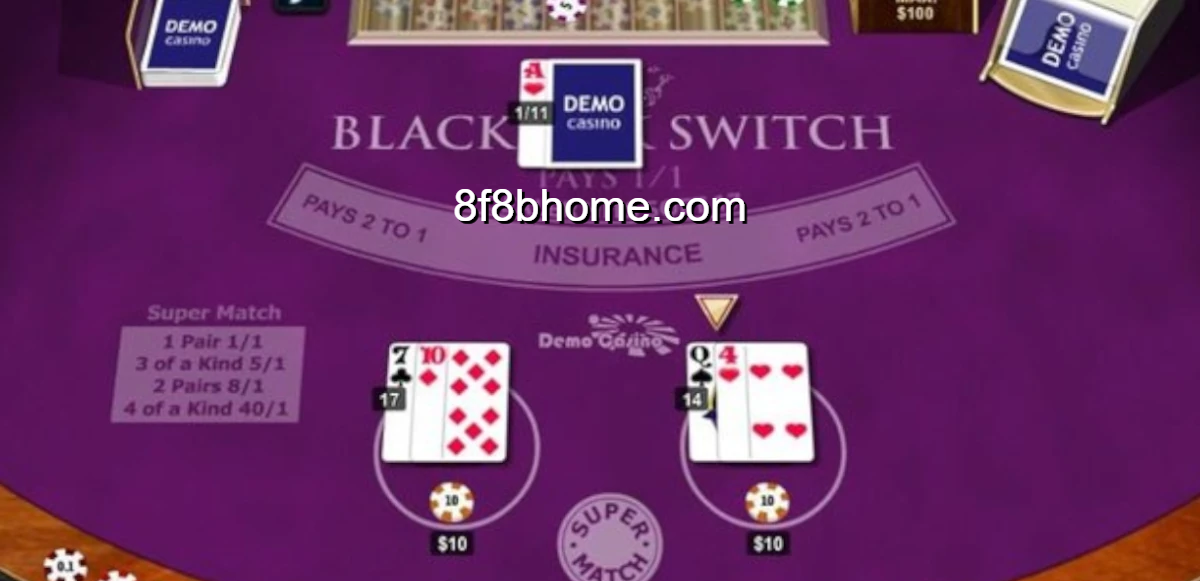 Blackjack Switch được chia 2 tay bài